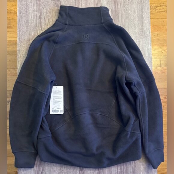 Lululemon Scuba Oversized Tumbled Fleece Funnel-Neck,Half Zip sweater.Black.XS/S - Picture 2 of 16